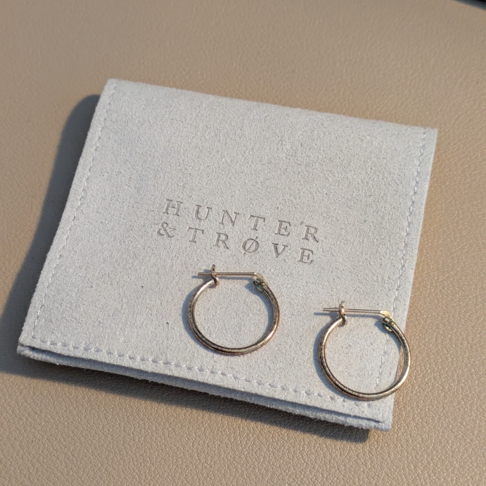 Hunter & Trove 14K gold hoop earrings
